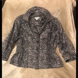 Women’s Size Large, Animal Print Blazer/Jacket